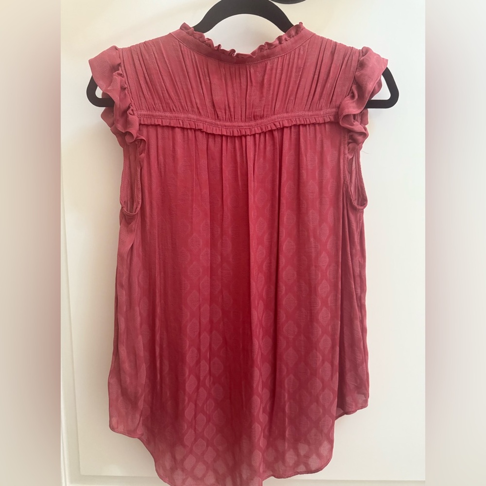 Maeve Anthropologie Mauve Ruffle Sleeve Blouse - Picture 8 of 8